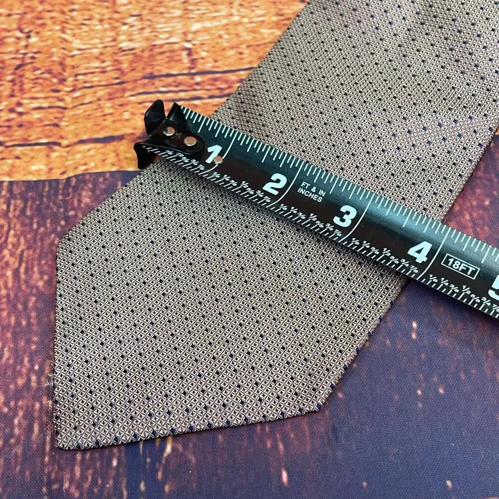 Tommy Hilfiger 100% Silk Gray and Blue Micro Dot Necktie
